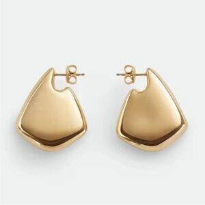 New! Gold Classic Geometric Earrings NWOT
